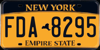 NY license plate FDA8295
