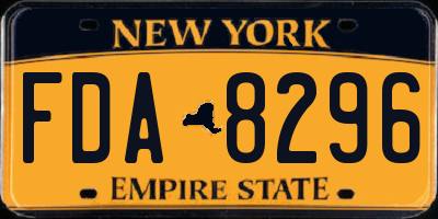 NY license plate FDA8296