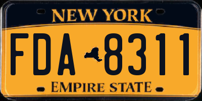 NY license plate FDA8311