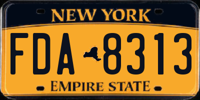 NY license plate FDA8313