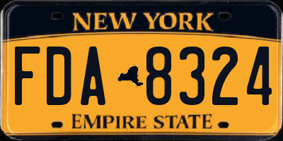 NY license plate FDA8324