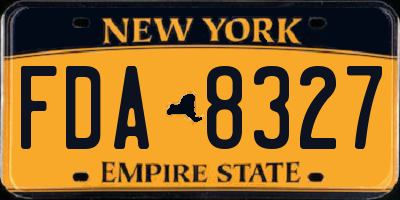 NY license plate FDA8327