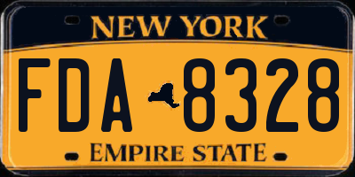 NY license plate FDA8328