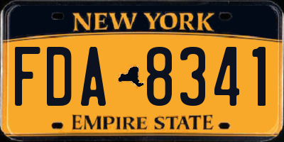 NY license plate FDA8341
