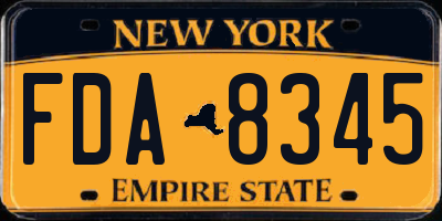 NY license plate FDA8345
