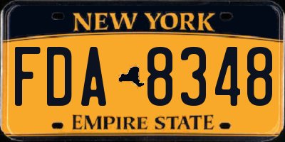 NY license plate FDA8348