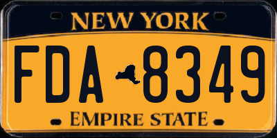 NY license plate FDA8349