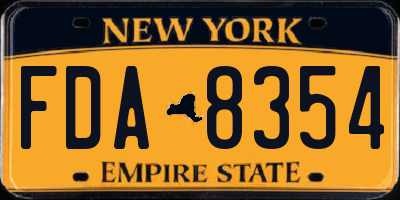 NY license plate FDA8354