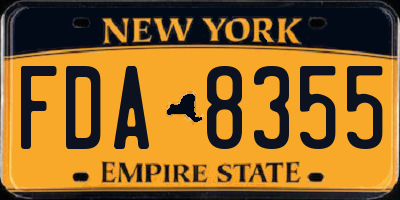 NY license plate FDA8355