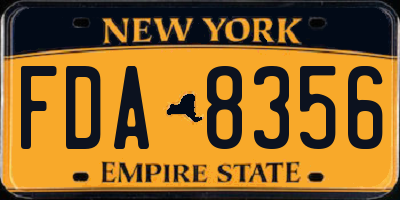 NY license plate FDA8356