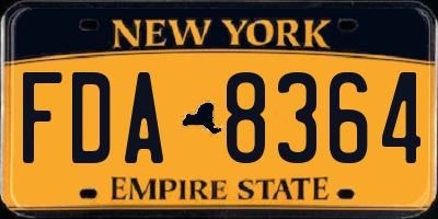 NY license plate FDA8364