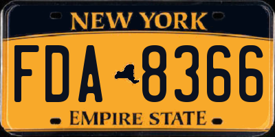 NY license plate FDA8366