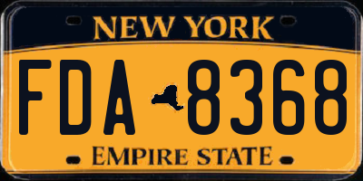 NY license plate FDA8368