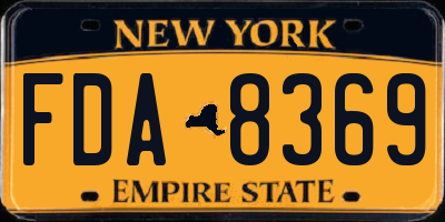 NY license plate FDA8369