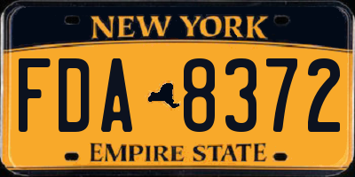 NY license plate FDA8372