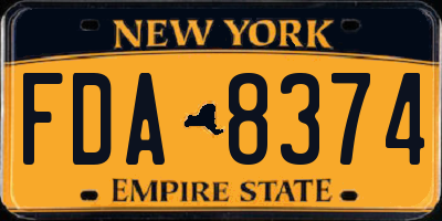 NY license plate FDA8374