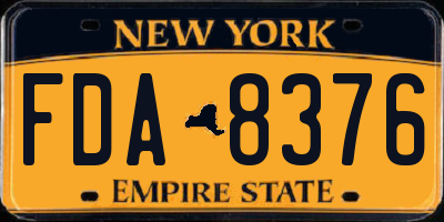 NY license plate FDA8376