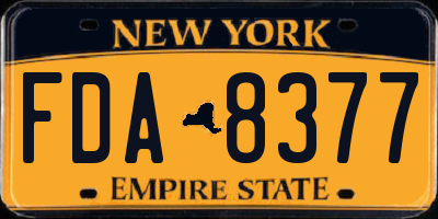 NY license plate FDA8377