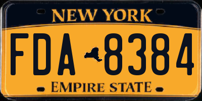 NY license plate FDA8384