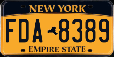 NY license plate FDA8389