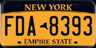 NY license plate FDA8393