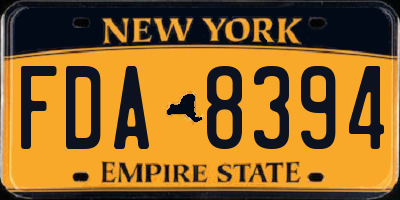 NY license plate FDA8394