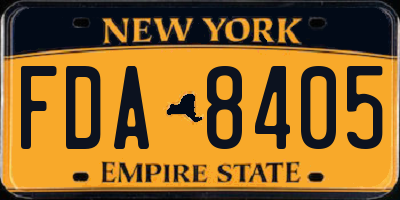 NY license plate FDA8405