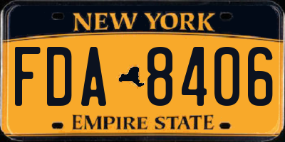 NY license plate FDA8406