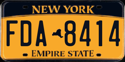 NY license plate FDA8414