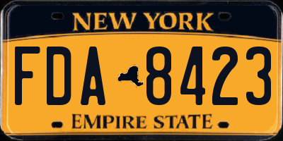 NY license plate FDA8423