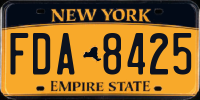 NY license plate FDA8425