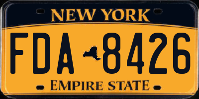 NY license plate FDA8426