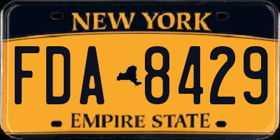 NY license plate FDA8429
