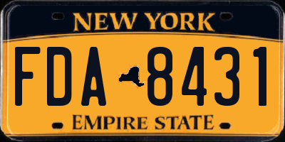 NY license plate FDA8431