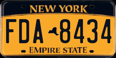 NY license plate FDA8434
