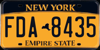 NY license plate FDA8435