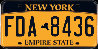 NY license plate FDA8436
