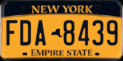 NY license plate FDA8439