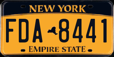 NY license plate FDA8441