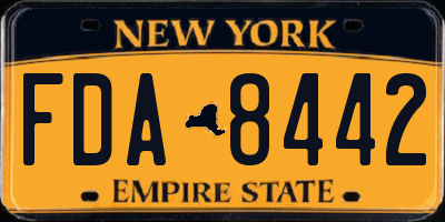 NY license plate FDA8442