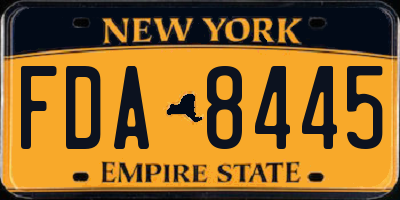 NY license plate FDA8445
