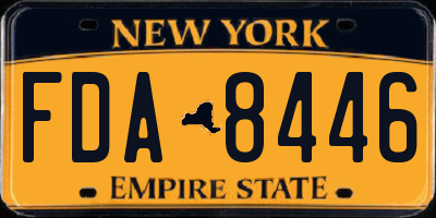 NY license plate FDA8446
