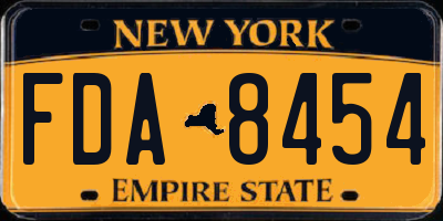 NY license plate FDA8454