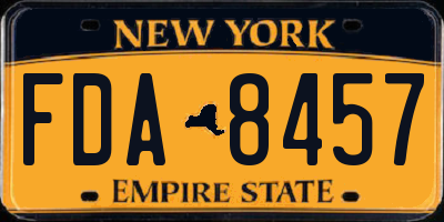 NY license plate FDA8457