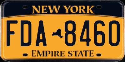 NY license plate FDA8460