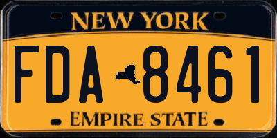 NY license plate FDA8461