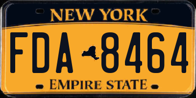NY license plate FDA8464