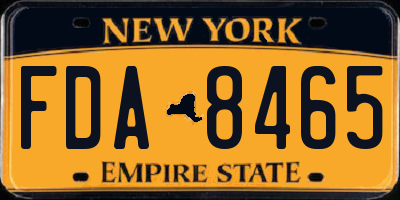 NY license plate FDA8465