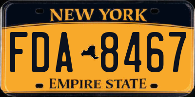 NY license plate FDA8467