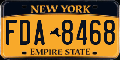 NY license plate FDA8468